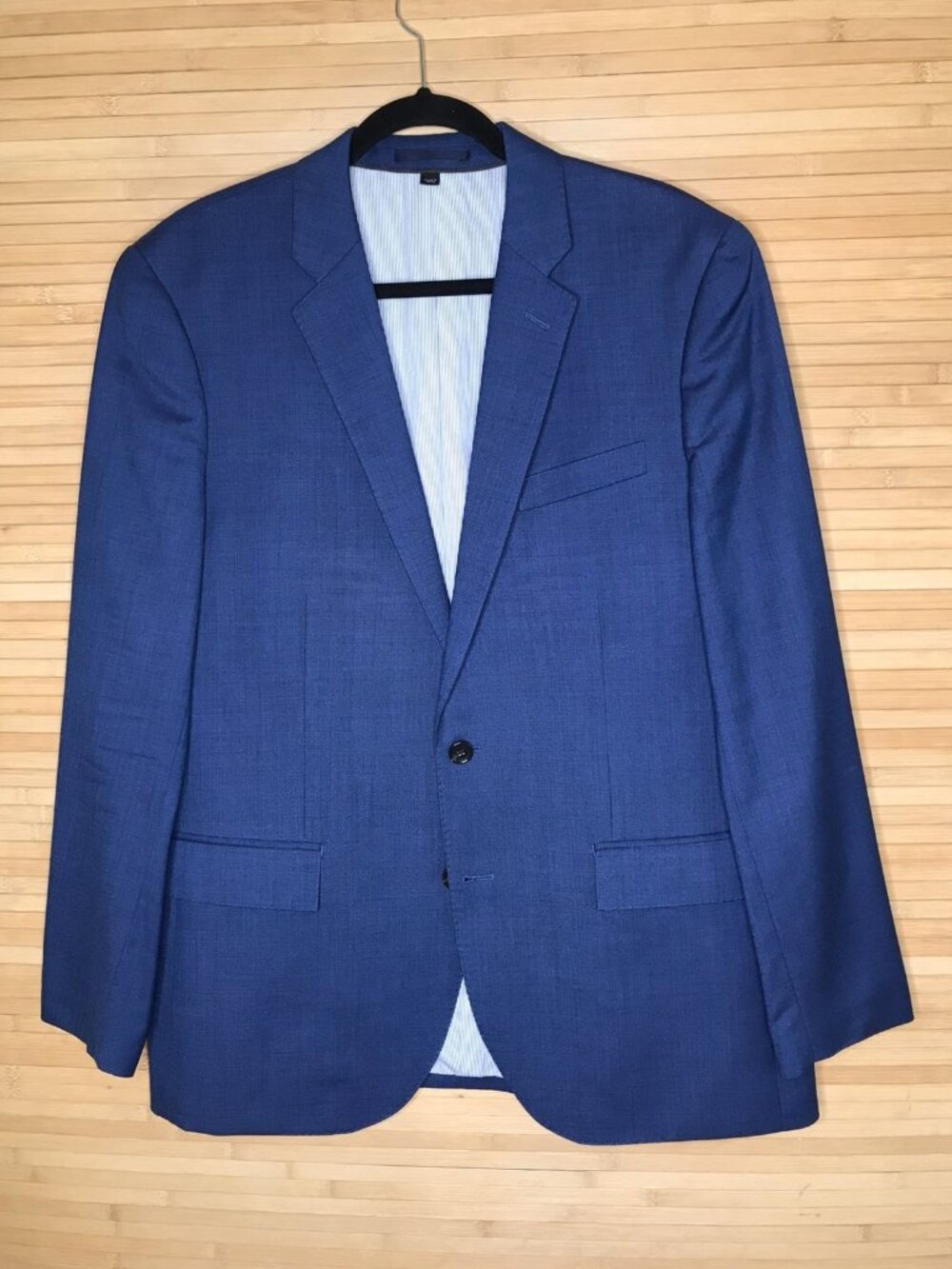 J. Crew Ludlow Men's 42 R Blue Wool Stretch Blazer Tollegno 1900 Italy